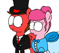 Size: 3351x3023 | Tagged: safe, artist:professorventurer, derpibooru import, oc, oc:cassie venturer, oc:professor venturer, clothes, dress, gala, gala dress, gown, hat, image, mlptwtgala, png, top hat