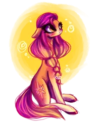 Size: 4400x5500 | Tagged: safe, artist:kamikami1234, derpibooru import, oc, oc:bloom, unofficial characters only, earth pony, pony, absurd resolution, female, floppy ears, image, mare, not sunny starscout, png, simple background, sitting, solo, transparent background