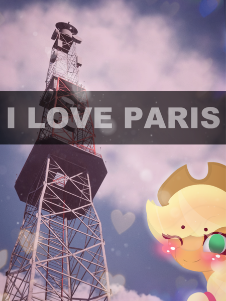 Size: 4096x5461 | Tagged: safe, artist:sodapop sprays, derpibooru import, applejack, oc, earth pony, pony, blushing, cloud, image, irl, meme, photo, png, radio tower, solo