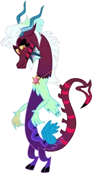 Size: 5075x9564 | Tagged: safe, artist:shootingstarsentry, derpibooru import, oc, oc:pandamonia, draconequus, absurd resolution, image, offspring, parent:cosmos, parent:discord, parents:coscord, png, simple background, solo, transparent background