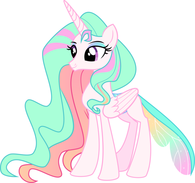 Size: 8490x7967 | Tagged: safe, artist:shootingstarsentry, derpibooru import, oc, oc:thora, changepony, hybrid, absurd resolution, image, interspecies offspring, offspring, parent:princess celestia, parent:thorax, parents:thoralestia, png, simple background, solo, transparent background