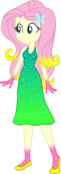 Size: 551x1557 | Tagged: safe, artist:invisibleink, artist:tylerajohnson352, derpibooru import, fluttershy, equestria girls, beautiful, bracelet, clothes, colorful, dress, female, flats, g4, glitter, hairpin, image, jewelry, png, shoes, simple background, solo, sparkles, sparkly dress, sparkly hair, transparent background