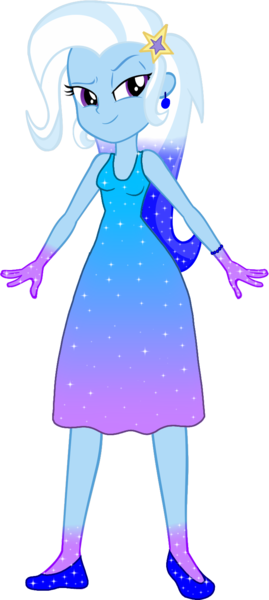 Size: 696x1551 | Tagged: safe, artist:invisibleink, artist:tylerajohnson352, derpibooru import, trixie, equestria girls, beautiful, bracelet, clothes, colorful, dress, female, flats, g4, glitter, hairpin, image, jewelry, png, shoes, sparkles, sparkly dress, sparkly hair