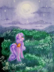 Size: 3015x4000 | Tagged: safe, artist:jsunlight, derpibooru import, oc, earth pony, pony, image, png, solo, traditional art, watercolor painting