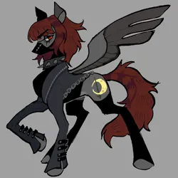Size: 1000x1000 | Tagged: safe, artist:lattskull, derpibooru import, oc, unofficial characters only, pegasus, pony, clothes, collar, image, mask, pegasus oc, png, shirt, solo, spiked collar, wings