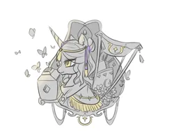 Size: 2564x1924 | Tagged: safe, artist:weixin635, derpibooru import, pony, unicorn, horn, image, png, simple background, sketch, solo, white background