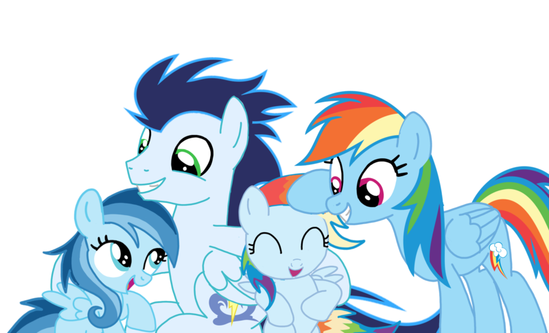 Size: 2346x1424 | Tagged: safe, derpibooru import, rainbow dash, soarin', oc, oc:ragtag, oc:shooting star, pegasus, pony, female, filly, foal, image, male, mare, offspring, parent:rainbow dash, parent:soarin', parents:soarindash, png, shipping, siblings, simple background, soarindash, stallion, straight, transparent background, twins