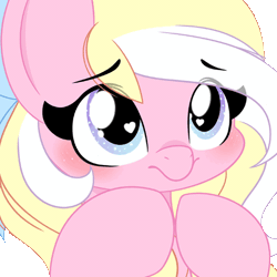 Size: 480x480 | Tagged: safe, artist:emberslament, derpibooru import, oc, oc:bay breeze, unofficial characters only, pegasus, pony, animated, blushing, bow, cute, female, gif, hair bow, heart, heart eyes, image, mare, pegasus oc, simple background, transparent background, wingding eyes, wings