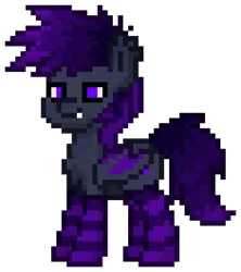 Size: 752x848 | Tagged: safe, derpibooru import, oc, oc:tobezz, unofficial characters only, bat pony, pony, pony town, clothes, image, male, png, simple background, socks, solo, striped socks, transparent background