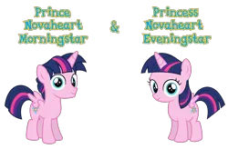Size: 3286x2151 | Tagged: safe, anonymous artist, author:shakespearicles, derpibooru import, oc, oc:prince novaheart morningstar, oc:princess novaheart eveningstar, unofficial characters only, alicorn, pony, fanfic, fanfic:cat's cradle, alicorn oc, brother, brother and sister, closed mouth, colt, description is relevant, duo, eyebrows, eyelashes, eyes open, family, fanfic art, female, filly, fimfiction, foal, happy, high res, horn, image, implied inbreeding, implied incest, inbreeding, incest, looking, looking at you, looking back, looking back at you, male, name, nostrils, offspring, parent:oc:prince aster novaheart, parent:oc:princess selene novaheart, parents:oc:novahearts, png, product of incest, shakespearicles, siblings, simple background, sister, smiling, smiling at you, spread wings, standing, story included, symbol, text, transparent background, twins, wall of tags, wings