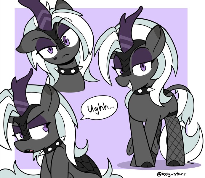 Size: 2263x1962 | Tagged: safe, artist:icey, derpibooru import, oc, oc:jinx kurai, kirin, commission, eyebrows, image, jpeg, kirin oc, raised eyebrow, ugh