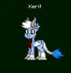 Size: 531x540 | Tagged: safe, derpibooru import, oc, oc:kerit, dragon, pony, pony town, digital art, folded wings, image, jpeg, male, pixel art, reincarnation, wings