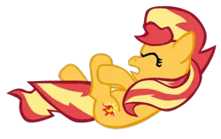 Size: 700x441 | Tagged: safe, artist:benpictures1, ponerpics import, ponybooru import, sunset shimmer, pony, unicorn, cute, eyes closed, female, image, mare, png, shimmerbetes, simple background, solo, transparent background, vector