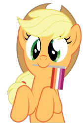 Size: 874x1294 | Tagged: safe, artist:prixy05, derpibooru import, applejack, earth pony, pony, applejack's hat, cowboy hat, female, flag, g4, hat, image, lesbian pride flag, mare, png, pride, pride flag, pride month, simple background, solo, transparent background, vector