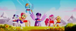 Size: 3840x1600 | Tagged: safe, derpibooru import, screencap, applejack, fluttershy, pinkie pie, rainbow dash, rarity, twilight sparkle, g5, my little pony: a new generation, bosnia and herzegovina, croatia, image, macedonia, mane six, montenegro, north macedonia, png, politics, serbia, slovenia, yugoslavia