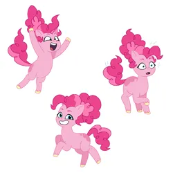 Size: 2048x2048 | Tagged: safe, artist:dazzle, derpibooru import, pinkie pie, pony, g5, my little pony: tell your tale, chubby, curly mane, fat, female, g4, g4 to g5, generation leap, image, mare, pinkie sense, png, poses, pudgy pie, simple background, unshorn fetlocks, white background
