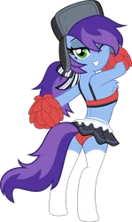 Size: 2378x4000 | Tagged: suggestive, artist:moliminous, ponerpics import, oc, oc:cher nobyl, unofficial characters only, pony, bikini, bikini bottom, cheerleader, clothes, female, image, mare, png, swimsuit