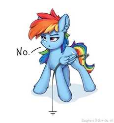 Size: 741x800 | Tagged: safe, artist:zeepheru_pone, derpibooru import, rainbow dash, pegasus, pony, g4, atg 2024, female, image, mare, newbie artist training grounds, png, simple background, solo, standing, white background