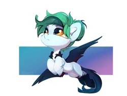 Size: 4000x3000 | Tagged: safe, artist:mithriss, derpibooru import, oc, oc:silvia, unofficial characters only, pegasus, pony, chest fluff, chibi, female, hairstyle, image, mare, png, solo, spread wings, wings
