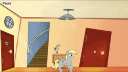 Size: 1920x1080 | Tagged: source needed, safe, artist:queen-razlad, derpibooru import, derpy hooves, oc, oc:anon, human, pegasus, pony, animated, game, image, unity, unity (game engine), video, video game, webm