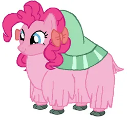 Size: 442x415 | Tagged: safe, artist:qjosh, derpibooru import, pinkie pie, earth pony, yak, female, g4, image, png, pony to yak, solo, transformation, transformation sequence