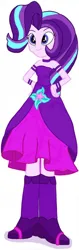 Size: 374x1188 | Tagged: artist needed, safe, derpibooru import, starlight glimmer, human, equestria girls, equestria girls (movie), alternate universe, boots, clothes, dress, fall formal outfits, hand on hip, image, jewelry, jpeg, shoes