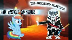 Size: 1920x1080 | Tagged: safe, derpibooru import, rainbow dash, image, jpeg, sans (undertale), undertale