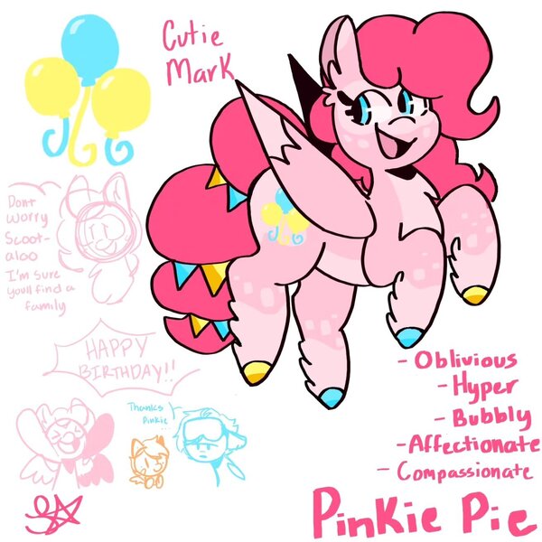 Size: 1310x1310 | Tagged: safe, artist:comicmaker, derpibooru import, pinkie pie, rainbow dash, scootaloo, pegasus, pony, g5, coat markings, colored hooves, eyes closed, female, filly, foal, folded wings, g4, g4 to g5, generation leap, hooves, image, jpeg, lidded eyes, looking back, mare, multicolored hooves, my little pony: friendship makes its mark, open mouth, open smile, race swap, rainbow dash is not amused, reference sheet, smiling, solo focus, tail, unamused, wings