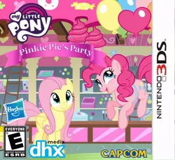 Size: 788x720 | Tagged: safe, artist:picsartstudios, derpibooru import, fluttershy, pinkie pie, earth pony, pegasus, g3, 3ds, balloon, capcom, fake, faker than a three dollar bill, female, g4, game, image, jpeg, my little pony: pinkie pie's party, nintendo, video game