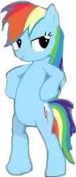 Size: 855x1999 | Tagged: safe, derpibooru import, edit, edited screencap, editor:terrebonnerobbi, screencap, rainbow dash, pegasus, background removed, bipedal, female, fresh princess and friends' poses, fresh princess of friendship, g4, image, png, simple background, solo, transparent background