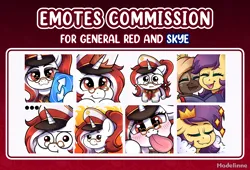 Size: 3000x2044 | Tagged: safe, artist:madelinne, derpibooru import, oc, oc:red rocket, oc:skyé, unofficial characters only, bat pony, pony, equestria at war mod, cap, clothes, crying, emoji, emotes, female, glasses, hat, hug, image, mare, playing card, png, solar empire, uniform, uno, uno reverse card