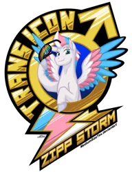 Size: 720x937 | Tagged: safe, artist:texasuberalles, derpibooru import, zipp storm, pegasus, pony, g5, colored hooves, colored wings, cutie mark, grin, hoof hold, hooves, image, looking at you, male, male symbol, mouthpiece, png, politics, pride, pride flag, simple background, smiling, solo, stallion, sunglasses, trans male, transgender, transgender pride flag, white background, wings