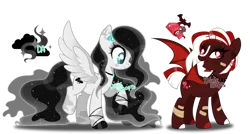 Size: 1280x686 | Tagged: safe, artist:dixieadopts, derpibooru import, oc, oc:ruby glider, oc:silver mist, unofficial characters only, bat pony, pegasus, pony, duo, female, image, mare, png, simple background, transparent background