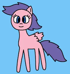 Size: 838x885 | Tagged: safe, artist:the-rainbow-nigga420, derpibooru import, pegasus, pony, g1, 1000 hours in ms paint, blue background, closed mouth, cute, female, g1 northabetes, g1 to g4, g4, generation leap, image, mare, ms paint, north star (g1), paint.net, png, simple background, smiling, solo