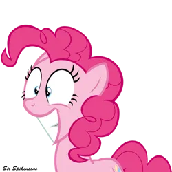 Size: 828x828 | Tagged: safe, artist:sirspikensons, derpibooru import, pinkie pie, earth pony, pony, female, g4, grin, image, mare, png, simple background, smiling, solo, transparent background, vector