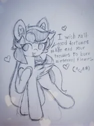 Size: 4032x5376 | Tagged: safe, artist:sodapop sprays, derpibooru import, oc, oc:sodapop sprays, unofficial characters only, pegasus, pony, chest fluff, ear fluff, freckles, image, jpeg, solo, talking, talking to viewer, traditional art