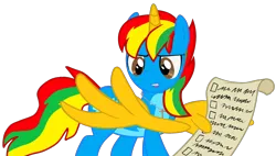 Size: 1982x1128 | Tagged: safe, artist:shieldwingarmorofgod, derpibooru import, oc, oc:shield wing, alicorn, alicorn oc, checklist, colored wings, g4, horn, image, male, png, simple background, solo, transparent background, wing hands, wings