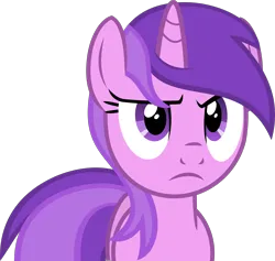 Size: 3000x2838 | Tagged: safe, artist:catachromatic, derpibooru import, amethyst star, pony, unicorn, .svg available, amethyst star is not amused, annoyed, female, frown, g4, horn, image, mare, png, show accurate, solo, unamused, vector