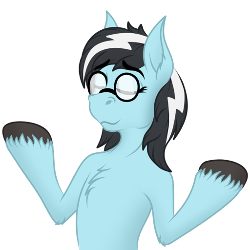 Size: 512x512 | Tagged: safe, artist:antonesko, ponerpics import, oc, unofficial characters only, pony, chest fluff, female, glasses, image, mare, png