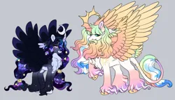 Size: 1280x738 | Tagged: safe, artist:malinraf1615, derpibooru import, oc, unofficial characters only, alicorn, pony, alternate design, female, image, male, png, previous generation, twitterina design