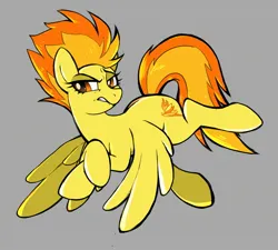 Size: 2151x1932 | Tagged: safe, artist:chilif, derpibooru import, spitfire, pegasus, pony, crossed hooves, flying, image, jpeg, lip bite, simple background, tail, wings