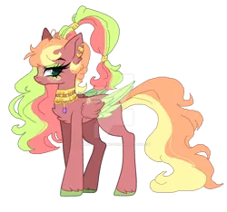 Size: 1280x1200 | Tagged: safe, artist:princess-kitsune-tsu, derpibooru import, oc, unofficial characters only, pegasus, pony, base used, chest fluff, colored hooves, colored wings, colored wingtips, deviantart watermark, ear piercing, earring, eyeshadow, female, freckles, hooves, image, jewelry, lidded eyes, makeup, mare, multicolored hair, necklace, obtrusive watermark, offspring, parent:big macintosh, parent:princess cadance, parents:cadmac, piercing, png, simple background, solo, transparent background, unshorn fetlocks, watermark, wings