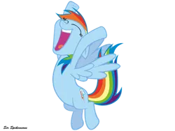 Size: 900x675 | Tagged: safe, artist:sirspikensons, derpibooru import, rainbow dash, pegasus, pony, eyes closed, female, g4, image, mare, open mouth, png, simple background, transparent background, vector