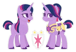 Size: 640x446 | Tagged: safe, artist:xxanimatorixx, derpibooru import, twilight sparkle, pony, unicorn, alternate cutie mark, alternate design, alternate universe, colored hooves, female, g4, hooves, horn, image, lidded eyes, open mouth, png, role reversal, sibling swap, simple background, solo, transparent background, unicorn twilight