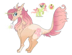 Size: 3300x2550 | Tagged: safe, artist:mellow-mare, derpibooru import, oc, oc:strawberry lemonade, pony, unicorn, female, horn, image, mare, png, simple background, solo, transparent background