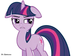 Size: 900x675 | Tagged: safe, artist:sirspikensons, derpibooru import, twilight sparkle, pony, unicorn, female, floppy ears, g4, image, mare, png, simple background, solo, transparent background, unicorn twilight, vector