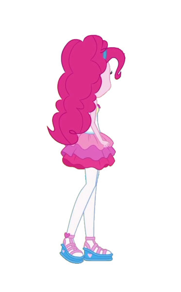 Size: 480x774 | Tagged: safe, artist:blockslikepl, derpibooru import, edit, edited screencap, screencap, pinkie pie, human, equestria girls, back of head, clothes, female, g4, image, not a vector, platform shoes, png, simple background, skirt, slender, solo, standing, thin, transparent background, turning