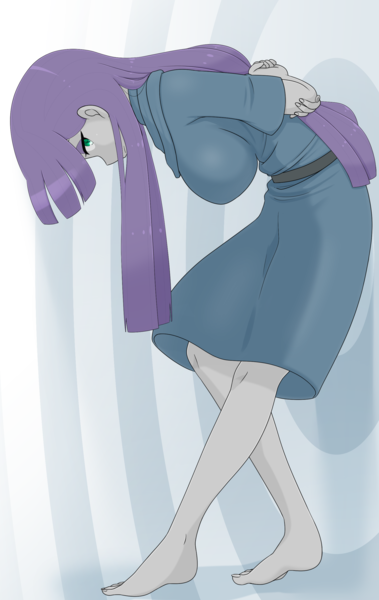 Size: 1691x2676 | Tagged: safe, artist:batipin, derpibooru import, maud pie, equestria girls, arm behind back, barefoot, breasts, busty maud pie, feet, female, g4, image, looking at you, png, slouching, solo