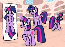 Size: 700x500 | Tagged: safe, artist:purblehoers, derpibooru import, twilight sparkle, pony, unicorn, body pillow, book, bookhorse, bookshelf, dakimakura cover, female, g4, golden oaks library, horn, image, interior, library, magic, mare, pillow, png, smiling, solo, table, telekinesis, unicorn twilight