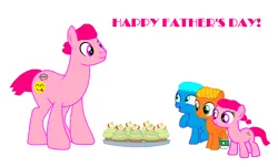 Size: 3028x1832 | Tagged: safe, artist:memeartboi, derpibooru import, ponified, earth pony, pegasus, pony, anais watterson, brother and sister, brothers, clothes, colt, cupcake, cute, daisy the donkey, darwin watterson, doll, emotional, family, father, father and child, father and daughter, father and son, father's day, female, filly, foal, food, g4, group, gumball watterson, happy, heartwarming, image, male, parent, plate, png, richard watterson, siblings, simple background, socks, the amazing world of gumball, toy, trio, white background